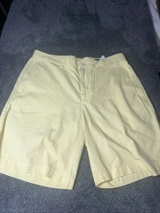 Vineyard Vines Shorts Men's 33 Yellow Chino Club Short Pockets 100% Cotton - Picture 1 of 8
