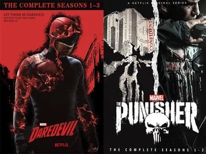 Daredevil Season 1-3 & the Punisher Season 1-2, 15-Disc DVD Region 1 Brand New - Picture 1 of 1