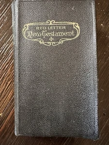 Vintage Black Mini Red Letter Book Of New Testament Bible - Picture 1 of 6