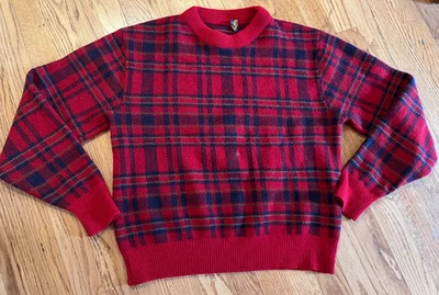 Rare Vintage 1970s Pendleton Red Striped 100% Virgin Wool Sweater Sz Large - Image 1 of 4