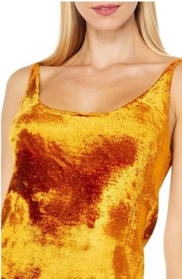 Novo com etiquetas Suéter Vince PANNE Cami Tamanho M Designer Tanque Difuso Lindo Cor Ocre - Imagem 1 de 4