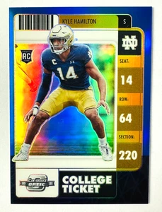 2022 Chronicles Contenders Optic Kyle Hamilton BLUE Prizm RC SP #/99 Ravens! - Picture 1 of 3