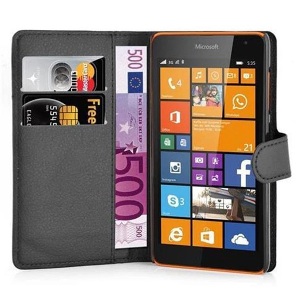 Custodia per Nokia Lumia 535 Portafoglio Protettiva Magnetica Libro Cover - Immagine 1 di 1