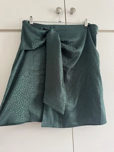Womens Green Wrap Style Mini Skirt with George - Size 16 - Picture 1 of 6