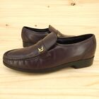 Florsheim Comfortech Mens Bit Loafers Sz 10 Burgundy Leather Classic Dress Shoes