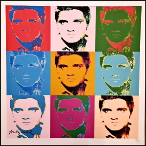 ANDY WARHOL * Elvis Presley * lithograph * 50x50 cm*limited # xx/500 CMOA signed - Bild 1 von 9