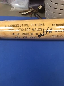 Wade Boggs Limited Ed Autographed Baseball BAT 152/1000 Louisville Slugger 1989 - Picture 1 of 5