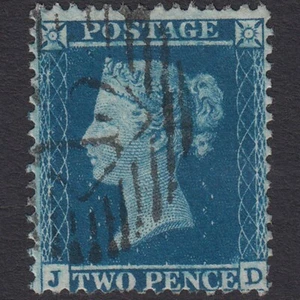 X32_27 GB QV 1855 2d PLACA AZUL 5 SG34-F6 JD FU LONDRES SE CANCELA - Imagen 1 de 2