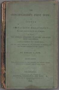 Edgar A POE / Conchologist's First Book System of Testaceous Melacology Arranged