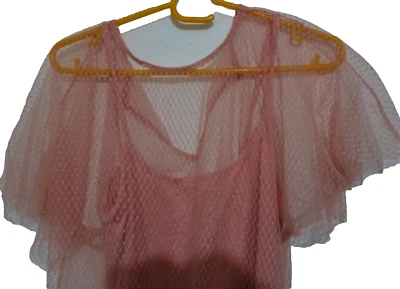 Reino Unido 8 Rosa TOPSHOP Cami Top con Superposición de Encaje CIERRE DE GANCHO Foto 1 de 4