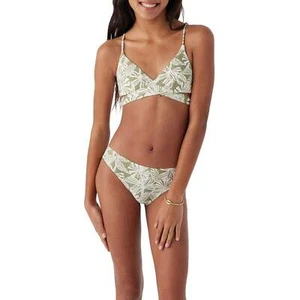 O'Neill Big Girls' Tropical Wrap 2-Piece Swimsuit Olive Green Size 14 NWT - Picture 1 of 3