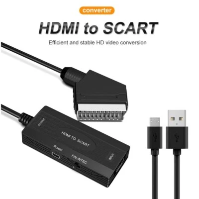HDMI zu auf Scart Konverter Adapter Wandler AV Scaler Converter 1080P HD TV - Bild 1 von 4