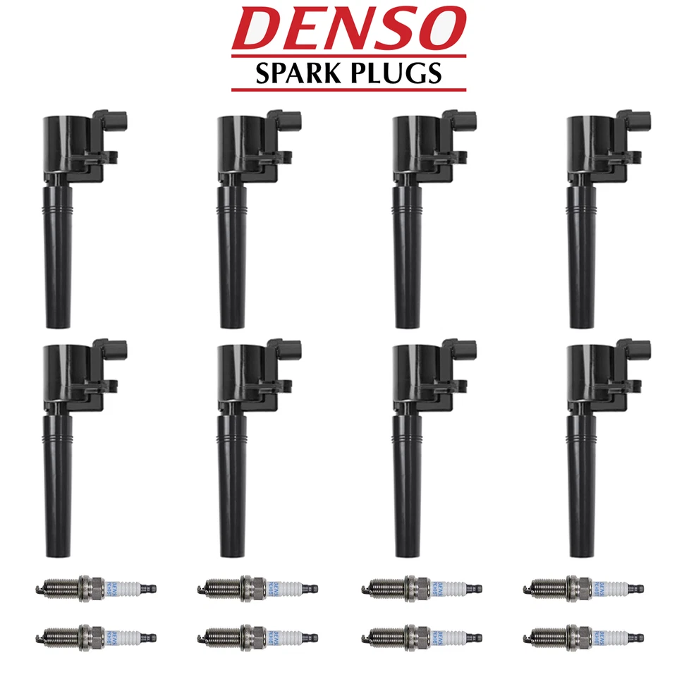 Vela de ignição DENSO Platinum TT + bobina de ignição de alto motor para Ford Thunderbird - Imagem 1 de 1