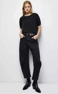 Nili Lotan Carbon Black Shon Bowleg Pant Size 8 - Picture 1 of 6