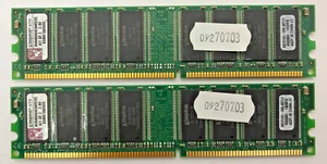 KINGSTON 2GB (2x1GB) DDR1 KVR400X64C3AK2/2G Kit of 2 2.6V BSMK1660905 #R2461 - Bild 1 von 2