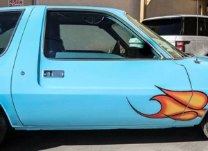 WAYNE'S WORLD CAR PACER MIRTHMOBILE MOVIE PROP STICKERS DECALS FLAMES HOTROD - Picture 1 of 3