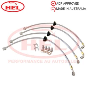 HEL Braided BRAKE Lines HOLDEN Commodore VF & VE S2 Brembo 6-pot Fr & 4-pot Rr - Picture 1 of 3
