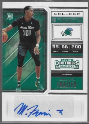 2018 Contenders Draft Picks Melvin Frazier College Ticket Auto #88 Orlando Magic - Image 1 of 2