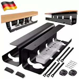 2 Stück Kabelkanal Schreibtisch Organizer | Kabelwanne | Kabelkorb | Kabelrinne - Bild 1 von 7