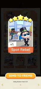 Monopoly Go Sticker (spot rebel) -trusted seller- - Picture 1 of 1