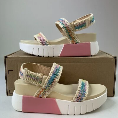 Sandalia de plataforma china de lavandería para mujer Egan rosa ganchillo sin cordones talla 7,5 M Foto 1 de 4