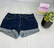 BDG Blue Denim SHORTIE Medium Wash Cut Off Cuffed Low Rise Denim Shorts Size 27
