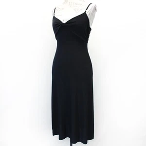 Banana Republic Y2K babydoll goth whimsygoth black cocktail midi dress Small - Picture 1 of 6