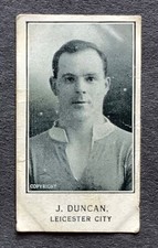 Barratt & Co 1924-27  Cricketers, Footballers & Teams, J Duncan (Leicester City)