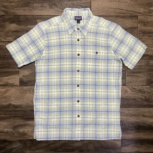 Patagonia Shirt A/C Organic Cotton Plaid Button Up S/S Multicolor Men's Medium - Picture 1 of 10