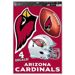 Arizona Cardinals 11" x 17" Multi Use Decals (4 Decals) - Auto,Windows,Cornhole - Picture 1 of 1