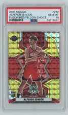 2021-22 Mosaic Rookie Choice Fusion Red/Yellow Alperen Sengun 25/88 PSA 10