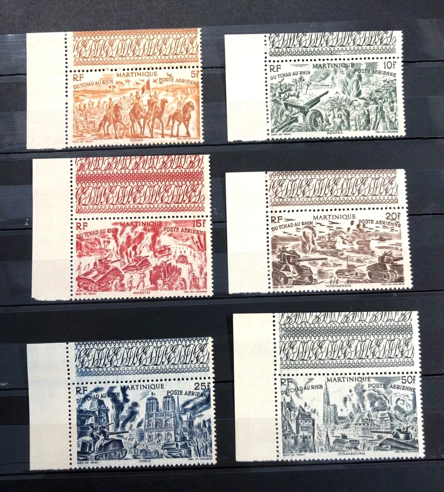 MARTINIQUE stamps 1946 From Chad to Rhine full set  / MNH / X425 - Image 1 of 1
