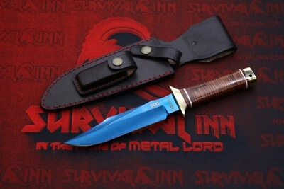 CUCHILLO SOG BOWIE HECHO A MANO PERSONALIZADO SOG 2.0 CUCHILLO BOWIE CON FUNDA DE CUERO Foto 1 de 4