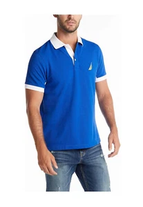 Nautica Men's LARGE Classic Fit Short Sleeve Performance Pique Polo Shirt, New - Picture 1 of 16