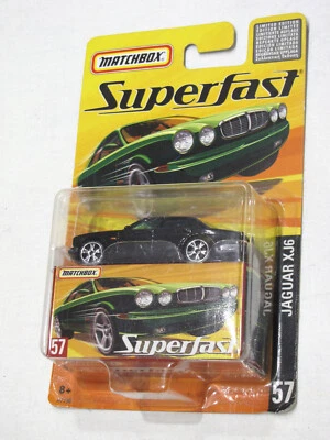 Modellino auto Mattel automobilina Matchbox Superfast 2004 57 Jaguar XJ6 nera - Immagine 1 di 4