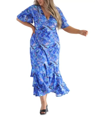 Maxi Vestido Dani Marie Marcy con Volantes Foto 1 de 4