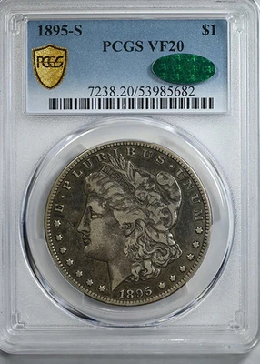 1895-S Morgan Dollar $1 PCGS VF20 CAC - Image 1 of 4
