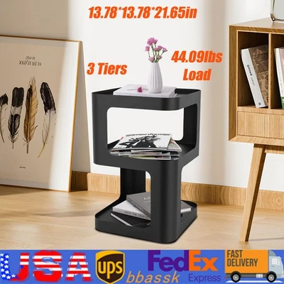 3-tier Side Table Coffee Table Sofa Bedside Table Storage Organizer Space Saving - Image 1 of 4
