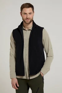 Mountain Warehouse Mens Camber Gilet Male Micro Fleece Waterproof Anti Pill Coat - Picture 1 of 50