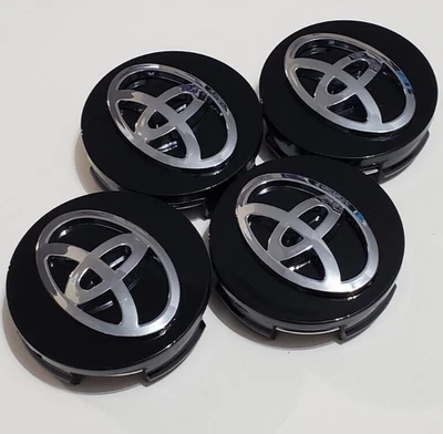 4 x Wheel Rims Center Hub Caps Black Base 62mm Fit FOR Toyota Camry Corolla RAV4 Foto 1 de 4