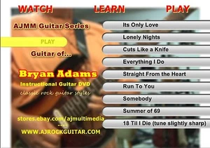 Lecciones personalizadas de guitarra - Aprende a Bryan Adams - DVD Video - Imagen 1 de 6