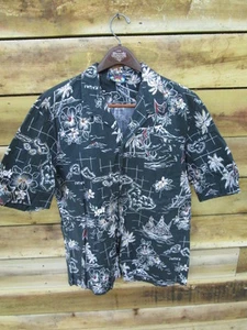 HAWAIIAN Print Men's Aloha Shirt / Hawaii Blues ~ X LARGE - Picture 1 of 3