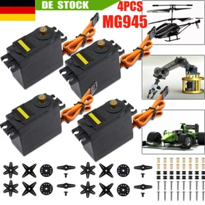 4 X MG945 Micro Digital Servomotor Metall Drehmoment für Robot Boot RC Motor DE - Bild 1 von 12
