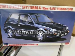 Coche modelo tipo temprano Hasegawa 1/24 Toyota Starlet EP71 turbo S (3 puertas) 20449 - Imagen 1 de 3