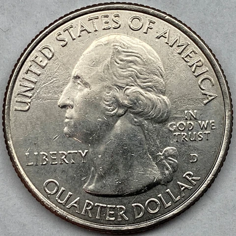 Denver Weak G Struck Thru Grease Error - 2018-d Pictured Rocks ATB Quarter Cover