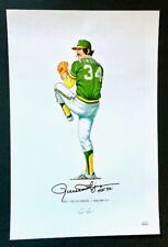 ROLLIE FINGERS BEAUTIFULLY SIGNED 14x18 LITHOGRAPH WITH AUTHENTICATION FROM JSA