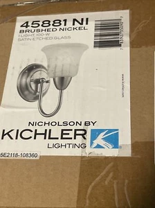 BRAND NEW!! Kichler 45881 1 Light Up Lighting Wall Sconce - Nickel - Picture 1 of 1