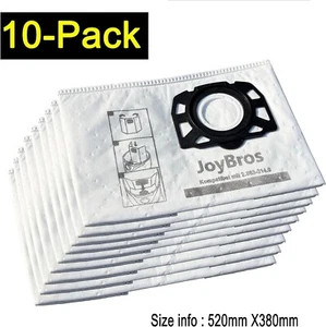 JoyBros 10-Pack Sacchetti per Karcher KFI 357 wd3s wd2 Plus wd3 s KWD1- KWD3 2.8 - Foto 1 di 6