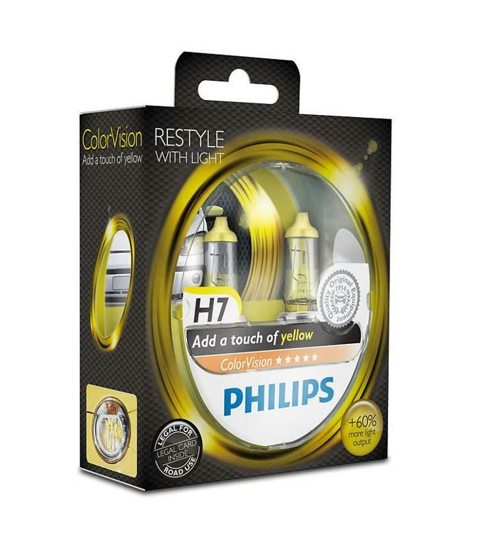 Lampada alogena Philips H7 Color Vision Yellow   Giallo - Immagine 1 di 1