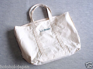 L.L.Bean Grocery Tote Bag genuine article from Japan 100% cotton NEW